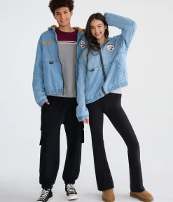 Pittsburgh Steelers Full-Zip Hooded Denim Jacket