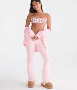 Plaid Hearts Henley Bralette
