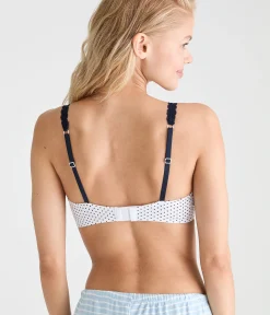 Polka Dot Lace Triangle Bra