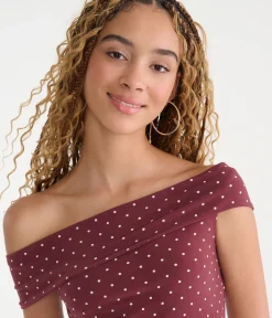 Polka Dot Multi-Way Off-The-Shoulder Top
