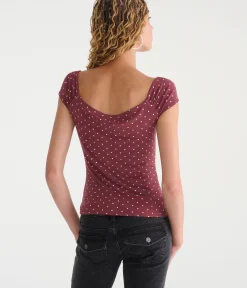 Polka Dot Multi-Way Off-The-Shoulder Top