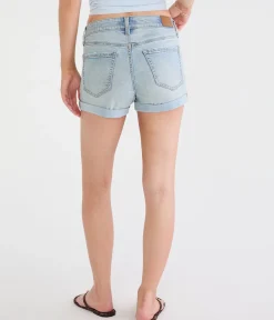 Premium Seriously Stretchy High-Waisted Denim Midi Shorts