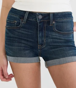 Premium Seriously Stretchy High-Waisted Denim Midi Shorts