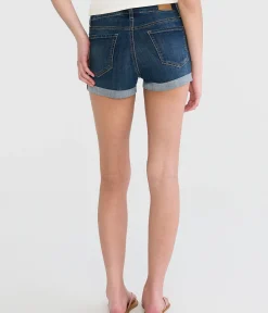 Premium Seriously Stretchy High-Waisted Denim Midi Shorts