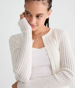 Ribbed Crew Cardigan