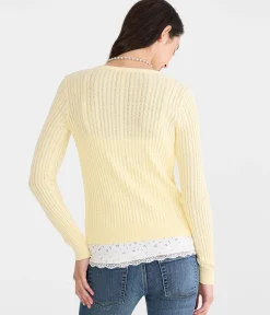 Ribbed Crew Cardigan