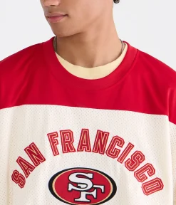 San Francisco 49ers Colorblock Mesh Top