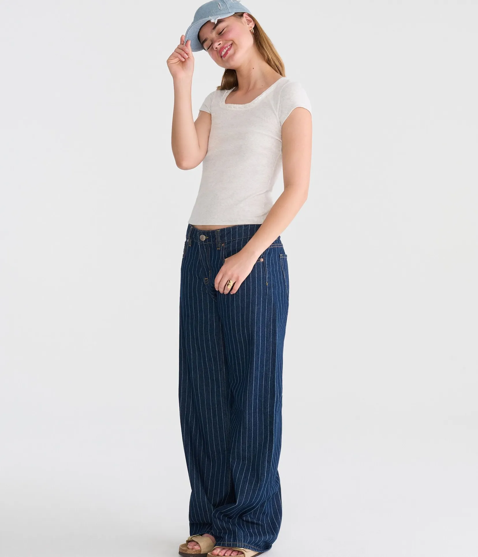 Seriously Soft Ribbon Lace Scoop Tee