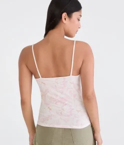 Seriously Soft Tropical Floral Cinched V-Neck Cami