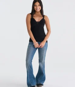 Seriously Soft Y2K Lace V-Neck Cami