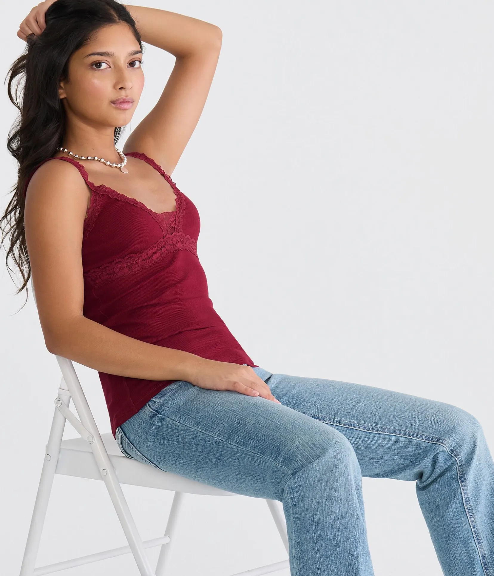Seriously Soft Y2K Lace V-Neck Cami
