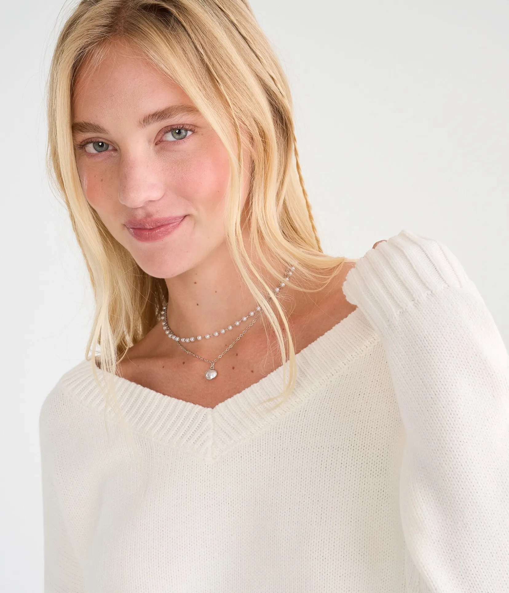 Slouchy V-Neck Sweater