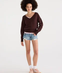 Slouchy V-Neck Sweater