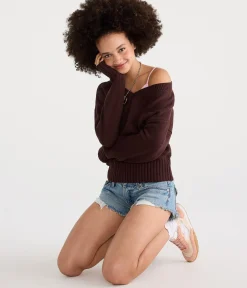 Slouchy V-Neck Sweater