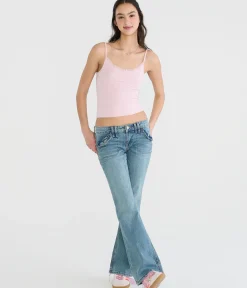 Solid Lace-Trim Cami