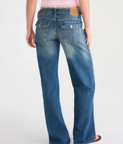 Super Low-Rise Baggy Wide Leg Hearts Jean