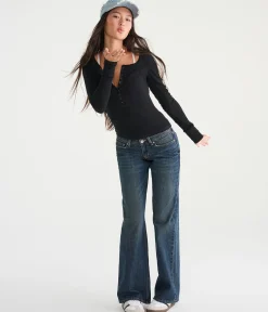 Super Low-Rise Baggy Wide Leg Jean
