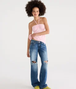 Super Low-Rise Baggy Wide Leg Jean