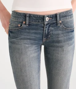 Super Low-Rise Bootcut Bow Pocket Jean