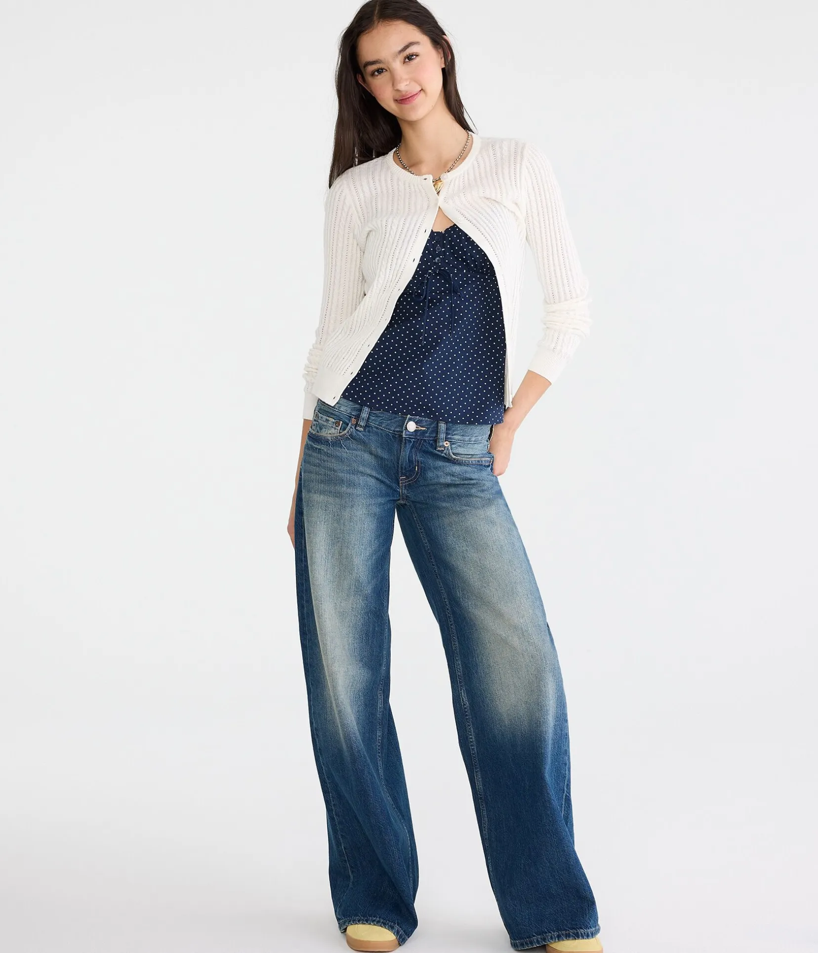 Super Low-Rise Ultra Wide Leg Jean