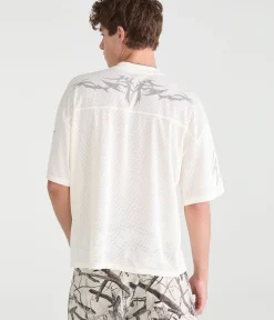 Tattoo V-Neck Mesh Jersey