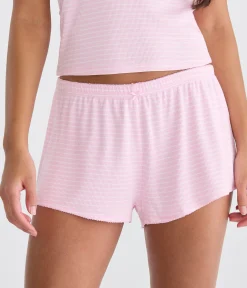 Thin Stripe Waffle Sleep Shorts