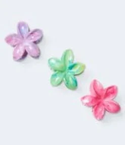 Tropical Flower Claw Hair Clip 3-Pack