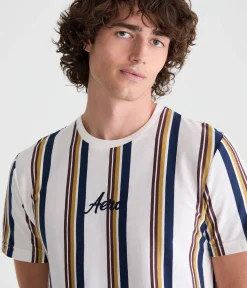 Vertical Stripe Logo Graphic Tee