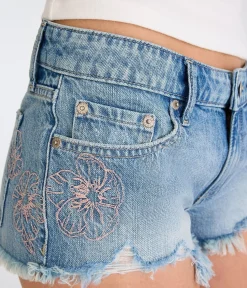 Vintage Low-Rise Denim Shorty Shorts