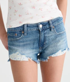 Vintage Low-Rise Denim Shorty Shorts