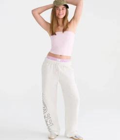 Von Dutch Large Logo Mid-Rise Straight Leg Sweatpants