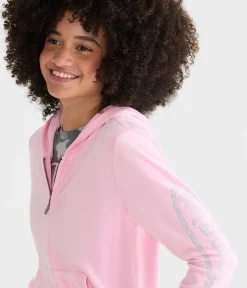 Von Dutch Rhinestone Logo Velour Full-Zip Hoodie